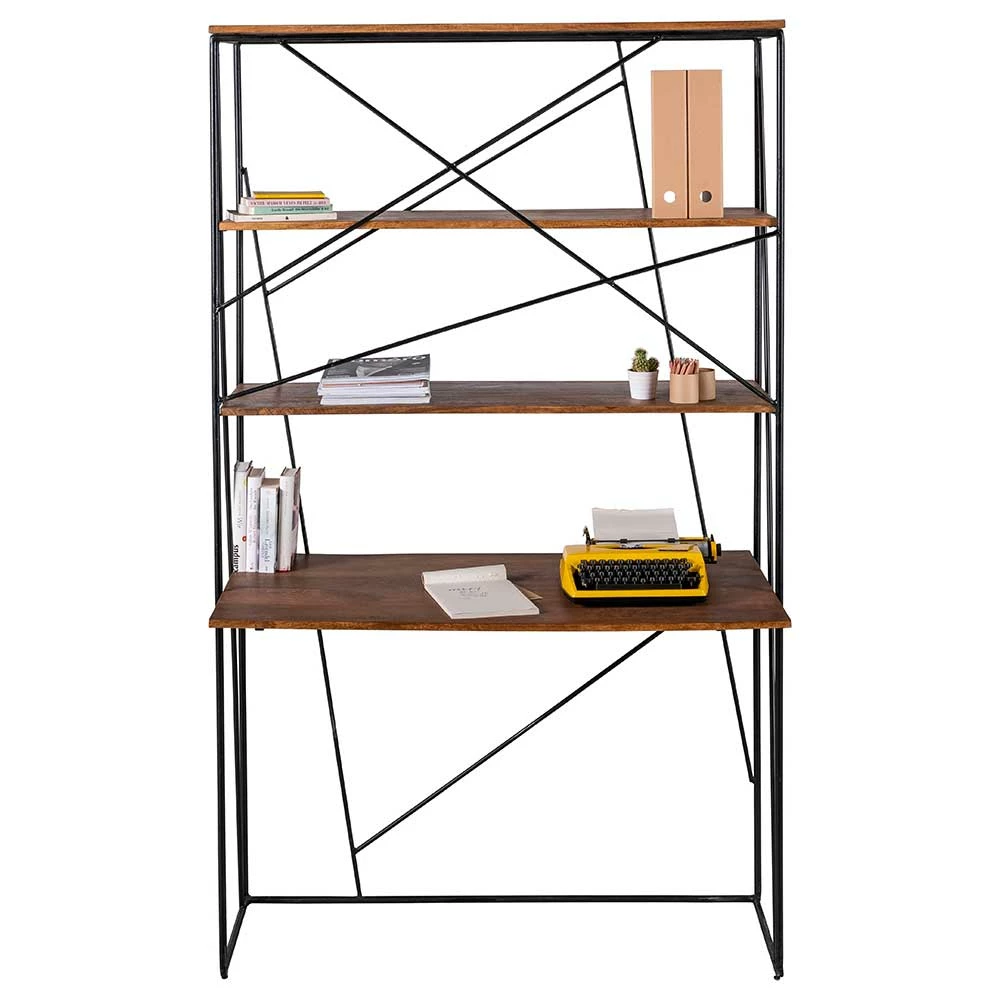 120x202x60 Cm Regal Mit Schreibtisch Im Loft Style - Offia 5 120x202x60 Cm Regal Mit Schreibtisch Im Loft Style - Offia – Bild 3