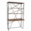 120x202x60 Cm Regal Mit Schreibtisch Im Loft Style - Offia -Raik Shop 120x202x60 cm regal mit schreibtisch im loft style aus massivholz stahl offia f