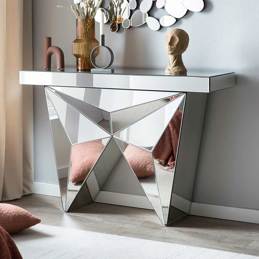 120x81x36 Tischkonsole Aus Spiegelglas - Aknita 4 120x81x36 Tischkonsole Aus Spiegelglas - Aknita – Bild 2