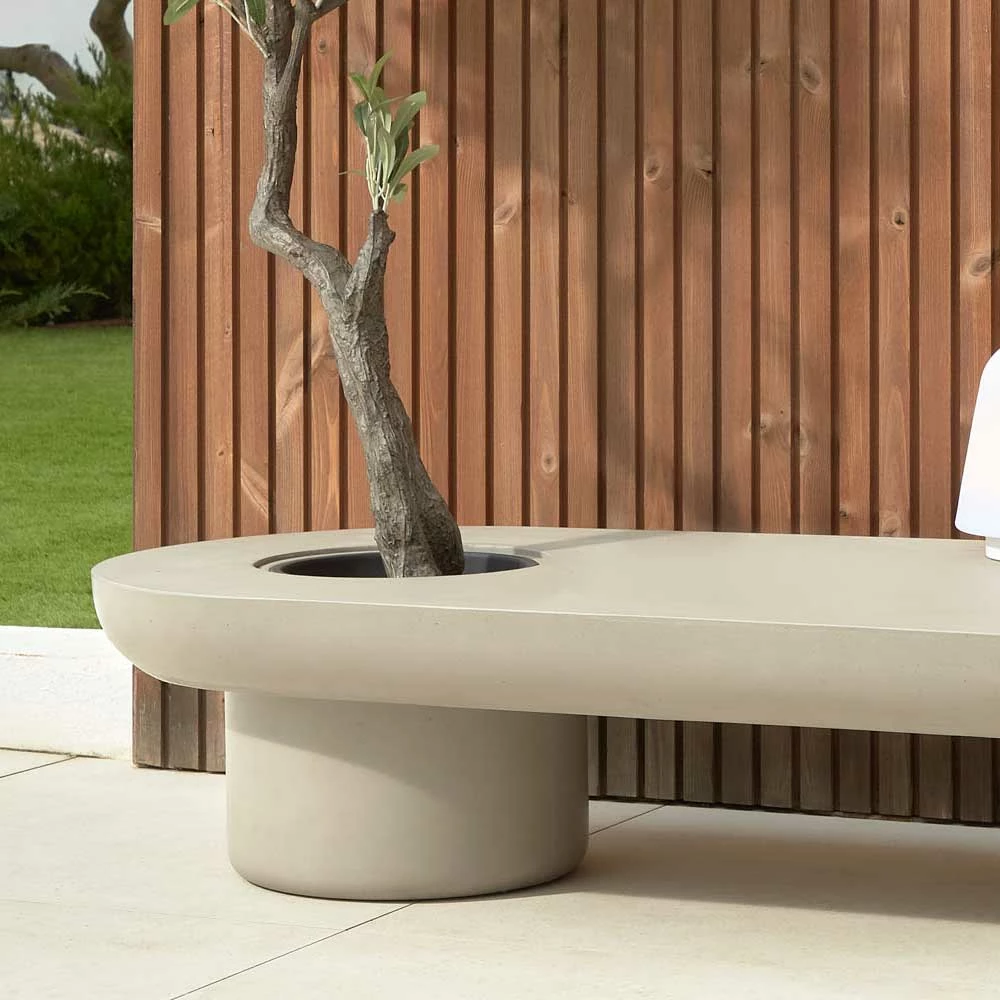 140x30x60 Ovaler Tisch Aus Leichtbeton - Catania 6 140x30x60 Ovaler Tisch Aus Leichtbeton - Catania – Bild 4