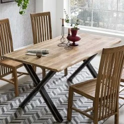 160x85 Esszimmertisch Aus Mangoholz - Bastiono 10 160x85 Esszimmertisch Aus Mangoholz - Bastiono -Raik Shop 160x85 esszimmertisch aus mangoholz mit x beinen aus eisen bastiono 02