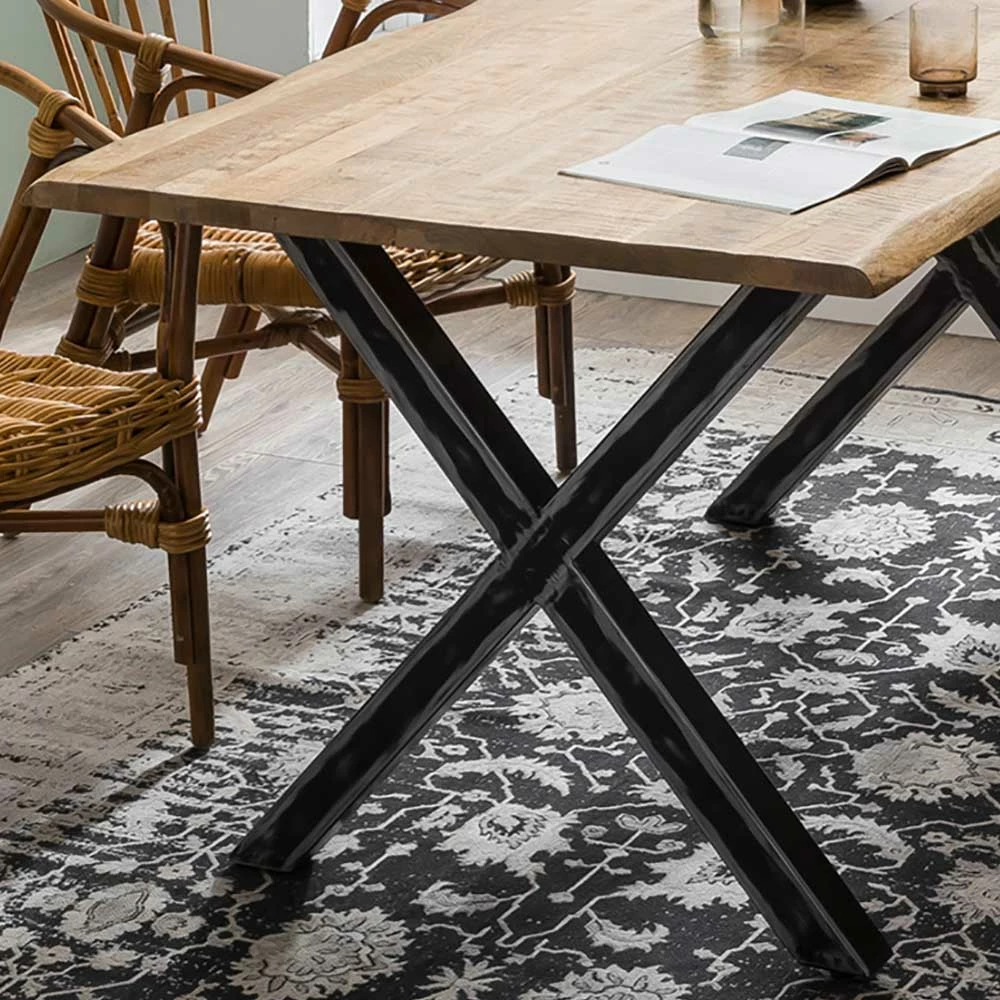 160x85 Esszimmertisch Aus Mangoholz - Bastiono 6 160x85 Esszimmertisch Aus Mangoholz - Bastiono – Bild 4