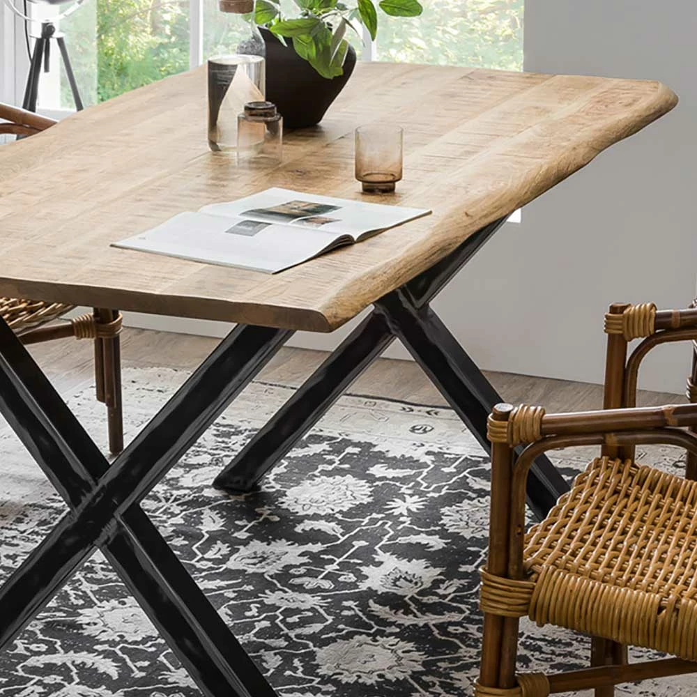 160x85 Esszimmertisch Aus Mangoholz - Bastiono 7 160x85 Esszimmertisch Aus Mangoholz - Bastiono – Bild 5