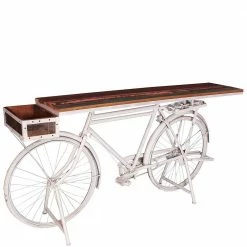 190x95x41 Design Tisch Mit Fahrradgestell Antikweiß - Olivia 9 190x95x41 Design Tisch Mit Fahrradgestell Antikweiß - Olivia -Raik Shop 190x95x41 design tisch mit fahrradgestell antikweiss altholz auflage olivia 02