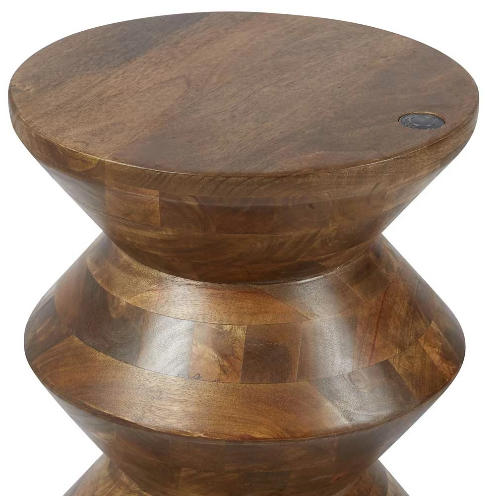 36x45x36 Design Beistelltisch Aus Mangoholz - Offia 6 36x45x36 Design Beistelltisch Aus Mangoholz - Offia – Bild 4