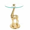 40x58x40 Glastisch Mit Design Gestell Giraffe - Tujamy -Raik Shop 40x58x40 glastisch mit design gestell giraffe aus alu in gold tujamy f