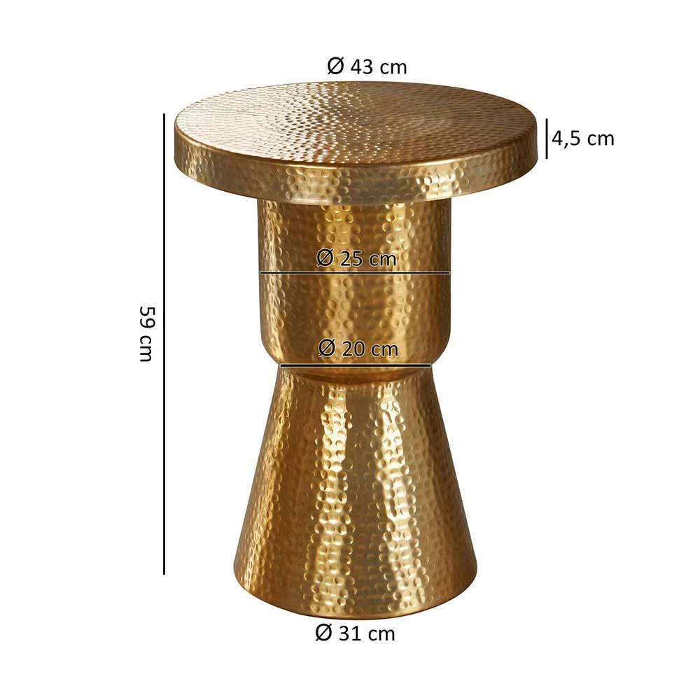 43x59x43 Alu Beistelltisch Handgearbeitet - Dresconio 7 43x59x43 Alu Beistelltisch Handgearbeitet - Dresconio – Bild 5