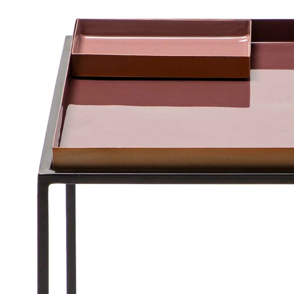 45x45 Beistelltisch In Rosa & Schwarz - Aramova 7 45x45 Beistelltisch In Rosa & Schwarz - Aramova – Bild 5