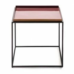 45x45 Beistelltisch In Rosa & Schwarz - Aramova
