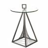 45x57x45 Tisch Mit Design Pyramiden Gestell - Soveltra -Raik Shop 45x57x45 tisch mit design pyramiden gestell aus metall glasplatte rund soveltra f