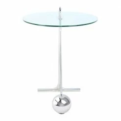 46x60x46 Design Glastisch In Weiß & Silber - Twinta -Raik Shop 46x60x46 design glastisch in weiss silber ausgefallen modern twinta 03