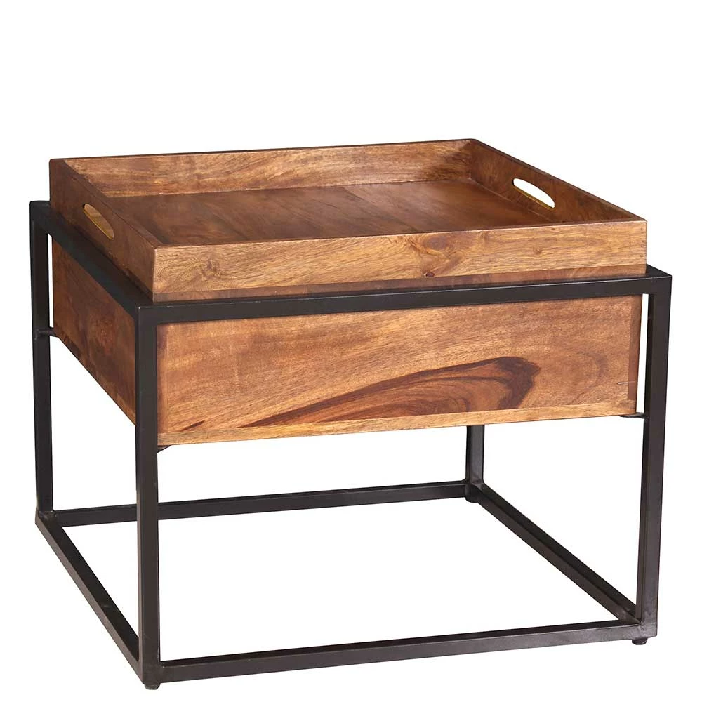 60x47x60 Beistelltisch Mit Tablett & Staufach - Imhelia 3 60x47x60 Beistelltisch Mit Tablett & Staufach - Imhelia