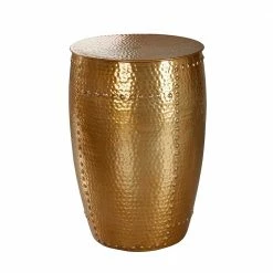 62cm Hoher Beistelltisch Aus Alu In Gold - Prudenca