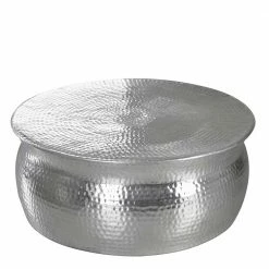 75x31x75 Alu Couchtisch In Silber - Cremo