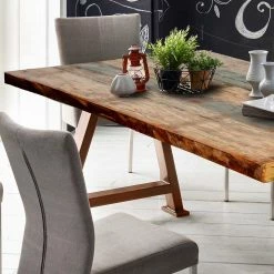 A-Fuß Esstisch Mit Altholz-Platte - Marike -Raik Shop a fuss esstisch mit altholz platte in bunt braun shabby style marike 03