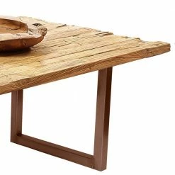 Altholz Essenstisch Aus Massivem Teak Rustikal - Numento 10 Altholz Essenstisch Aus Massivem Teak Rustikal - Numento -Raik Shop altholz essenstisch aus massivem teak rustikal und eisen u beine in braun numento 02