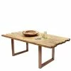 Altholz Essenstisch Aus Massivem Teak Rustikal - Numento 1 Altholz Essenstisch Aus Massivem Teak Rustikal - Numento -Raik Shop altholz essenstisch aus massivem teak rustikal und eisen u beine in braun numento f
