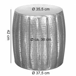 Alu Metall Beistelltisch In Fassform - Jaxon 9 Alu Metall Beistelltisch In Fassform - Jaxon -Raik Shop alu metall beistelltisch in fassform in silber hammerschlag optik jaxon 02