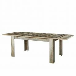 Ausziehbarer Esstisch Mit 2 Einlegeplatten - Curacon -Raik Shop ausziehbarer esstisch mit 2 einlegeplatten im shabby chic curacon 03