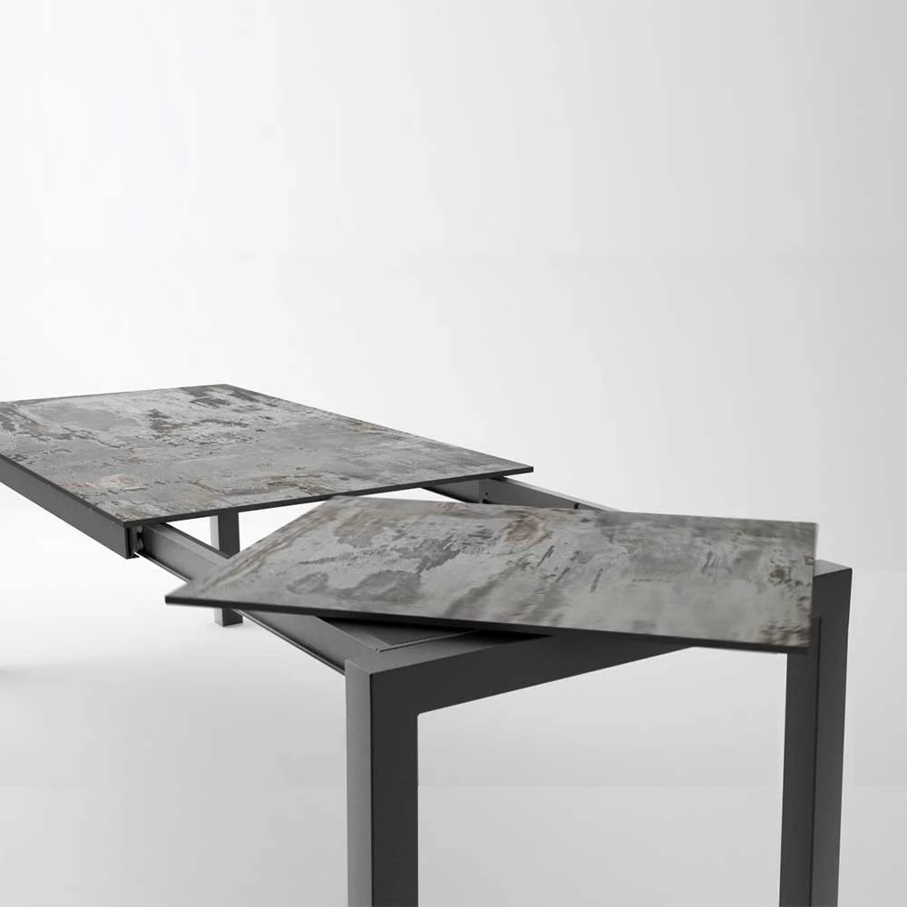 Ausziehbarer Esstisch Mit Keramik & Stahl - Dambrosio 5 Ausziehbarer Esstisch Mit Keramik & Stahl - Dambrosio – Bild 3