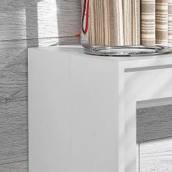 Ausziehbarer Schreibtisch Piezara In Weiß -Raik Shop ausziehbarer schreibtisch weiss modern piezara 02