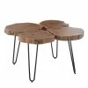 Beistelltisch Aus Baumscheiben Akazie - Linuselia -Raik Shop beistelltisch aus baumscheiben akazie und metall hairpin legs linuselia f