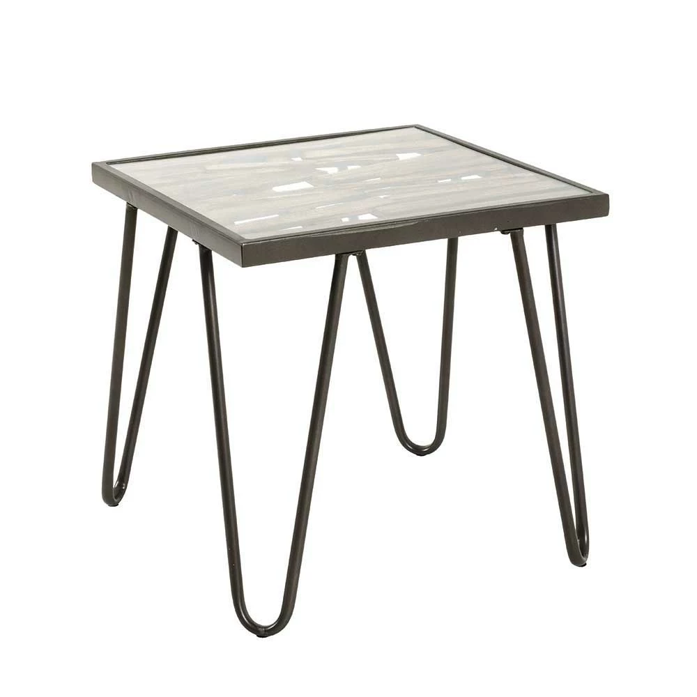 Beistelltisch Aus Glas & Holz & Stahl - Zilandra 4 Beistelltisch Aus Glas & Holz & Stahl - Zilandra – Bild 2