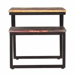 Beistelltisch Im Shabby Chic Stil - Jamaica I 9 Beistelltisch Im Shabby Chic Stil - Jamaica I -Raik Shop beistelltisch im shabby chic stil mit zwei altholz ablagen jamaica i 02