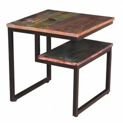 Beistelltisch Im Shabby Chic Stil - Jamaica I 10 Beistelltisch Im Shabby Chic Stil - Jamaica I -Raik Shop beistelltisch im shabby chic stil mit zwei altholz ablagen jamaica i 03