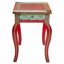 Beistelltisch Mit Schublade Orientalisch - Camelon 10 Beistelltisch Mit Schublade Orientalisch - Camelon -Raik Shop beistelltisch mit schublade orientalisch in bunt lackiert camelon 02