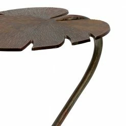 Blatt Design Aluminium Tisch In Altgold - Ejulia -Raik Shop blatt design aluminium tisch in altgold 42x57x35 cm ejulia 03