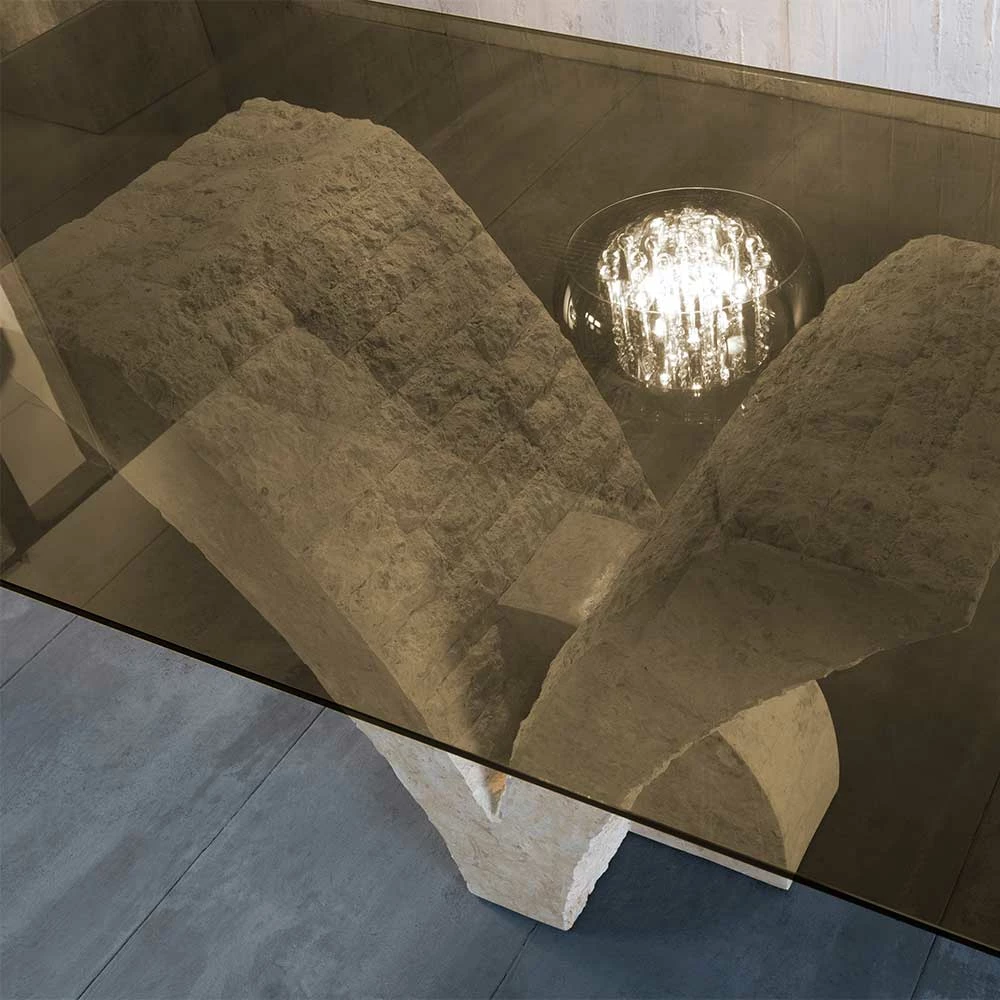 Bronze Glastisch Auf Säulengestell - Lametla 6 Bronze Glastisch Auf Säulengestell - Lametla – Bild 4