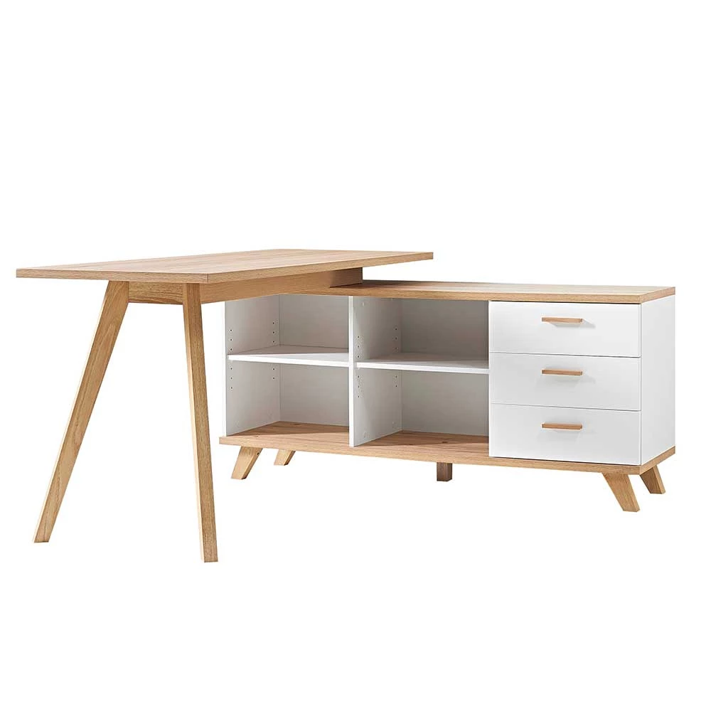 Büro Schreibtisch Farina Mit Kommode 2 Büro Schreibtisch Farina Mit Kommode