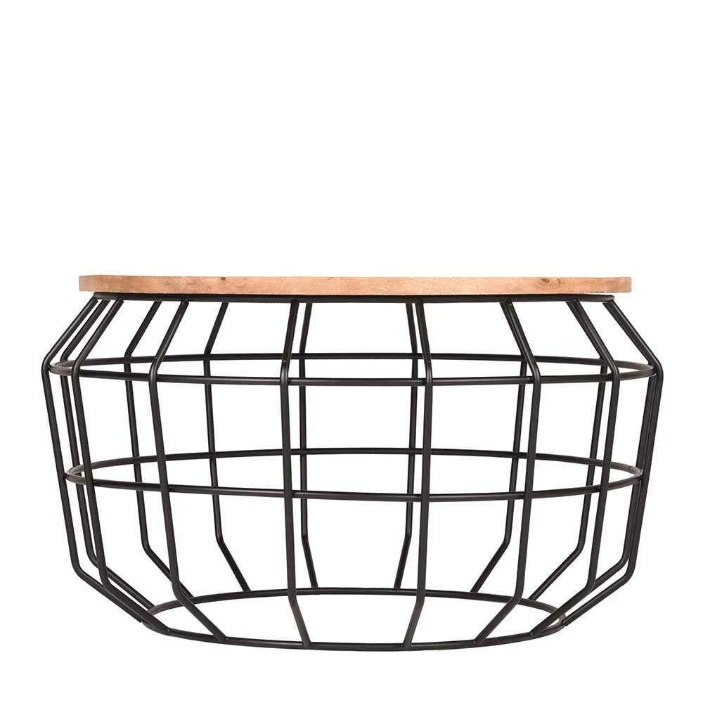 Couchtisch Mit Runder Holzplatte - Kantino 4 Couchtisch Mit Runder Holzplatte - Kantino – Bild 2
