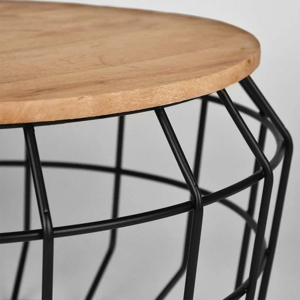 Couchtisch Mit Runder Holzplatte - Kantino 5 Couchtisch Mit Runder Holzplatte - Kantino – Bild 3