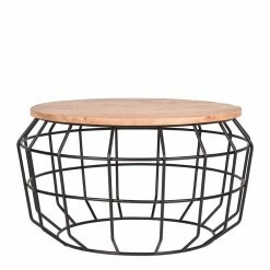 Couchtisch Mit Runder Holzplatte - Kantino