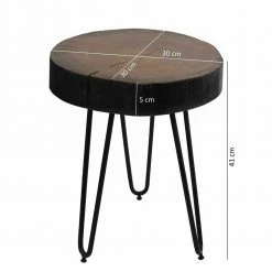 Design Ablagetisch Tohema Mit Baumkante Dunkel -Raik Shop design ablagetisch baumkante dunkel sheesham holz massiv tohema 03