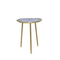 Design Beistelltisch Ujamo In Blau Gold -Raik Shop design beistelltisch blau gold organisch ujamo 02