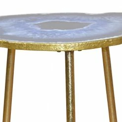 Design Beistelltisch Ujamo In Blau Gold -Raik Shop design beistelltisch blau gold organisch ujamo 04