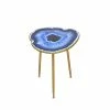 Design Beistelltisch Ujamo In Blau Gold -Raik Shop design beistelltisch blau gold organisch ujamo f