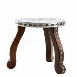 Design Beistelltisch Mit 3-Fußgestell Holz - Ceskan 11 Design Beistelltisch Mit 3-Fußgestell Holz - Ceskan -Raik Shop design beistelltisch mit 3 fussgestell holz und metallplatte silber ceskan 03