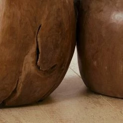 Design Beistelltisch Lirou Mit Runder Glasplatte (zweiteilig) -Raik Shop design beistelltisch runder glasplatte teak massivholz lirou 05