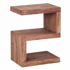 Design Beistelltisch Vislan In S-Form -Raik Shop design beistelltisch s form akazie holz massiv vislan 04