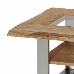 Design Couchtisch Aus Eiche Altholz - Waruna -Raik Shop design couchtisch aus eiche altholz mit sicherheitsglasplatte waruna 02