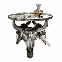 Design Couchtisch Mit Büffel Schädel Gestell - Zarinas