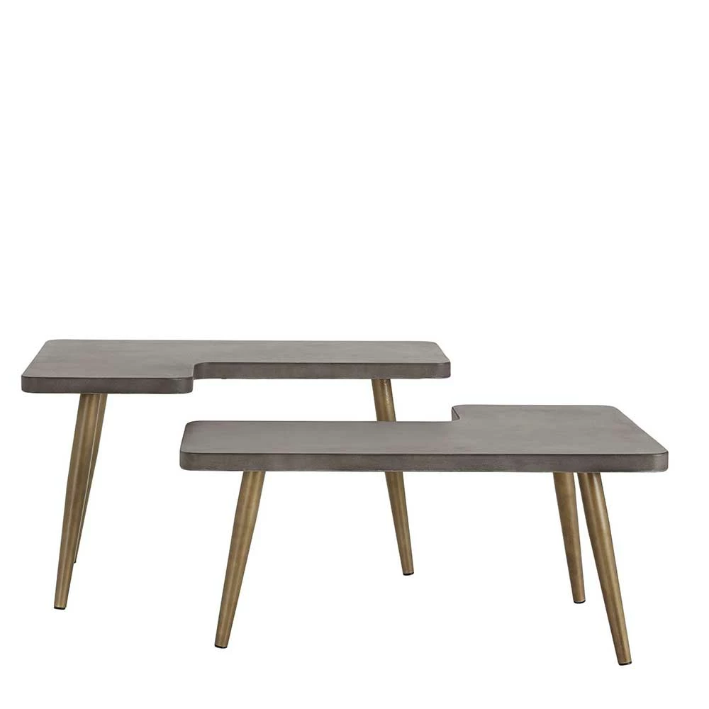 Design Couchtische Mit Betonplatte - Varhida (zweiteilig) 5 Design Couchtische Mit Betonplatte - Varhida (zweiteilig) – Bild 3
