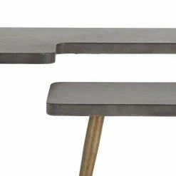 Design Couchtische Mit Betonplatte - Varhida (zweiteilig) 13 Design Couchtische Mit Betonplatte - Varhida (zweiteilig) -Raik Shop design couchtische mit betonplatte metallbeinen in messing varhida 05
