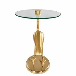 Design Glas Tischchen Mit Vogel Fuß In Gold - Sotonio 12 Design Glas Tischchen Mit Vogel Fuß In Gold - Sotonio -Raik Shop design glas tischchen mit vogel fuss in gold runde form 40x58x40 sotonio 04