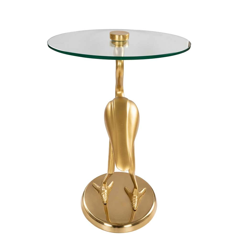 Design Glas Tischchen Mit Vogel Fuß In Gold - Sotonio 7 Design Glas Tischchen Mit Vogel Fuß In Gold - Sotonio – Bild 5