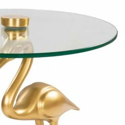 Design Glas Tischchen Mit Vogel Fuß In Gold - Sotonio 13 Design Glas Tischchen Mit Vogel Fuß In Gold - Sotonio -Raik Shop design glas tischchen mit vogel fuss in gold runde form 40x58x40 sotonio 05